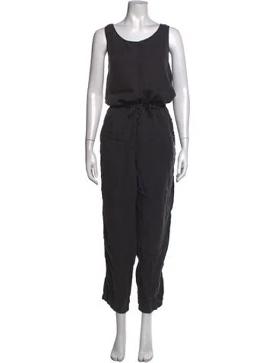 Pre-owned James Perse Scoop Neck Jumpsuit In Grey