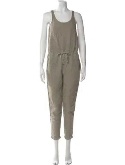 Pre-owned James Perse Scoop Neck Jumpsuit In Neutral