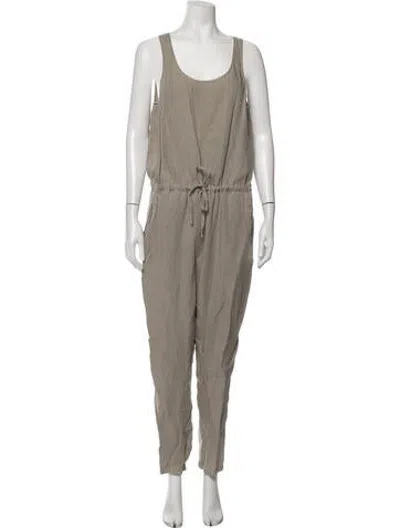 Pre-owned James Perse Scoop Neck Jumpsuit In Neutrals