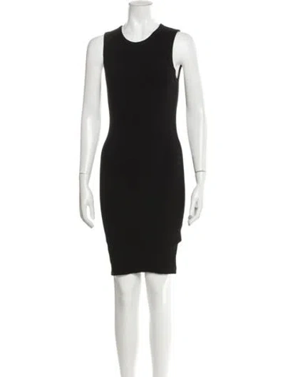 Pre-owned James Perse Scoop Neck Knee-length Dress In Black