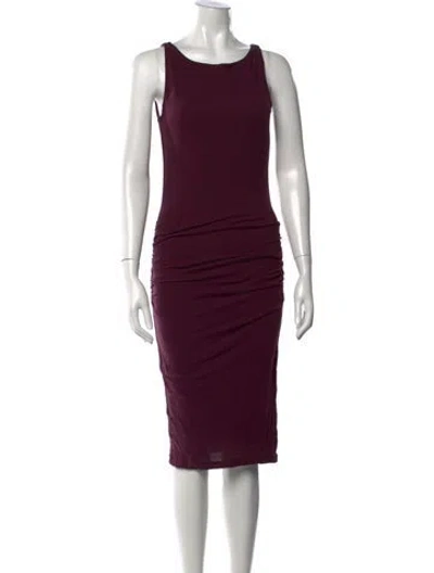 Pre-owned James Perse Scoop Neck Knee-length Dress In Black
