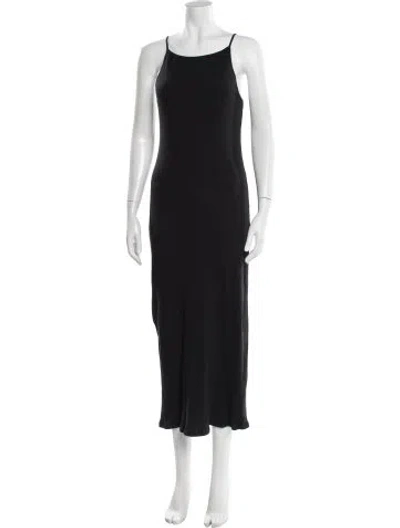 Pre-owned James Perse Scoop Neck Knee-length Dress In Grey