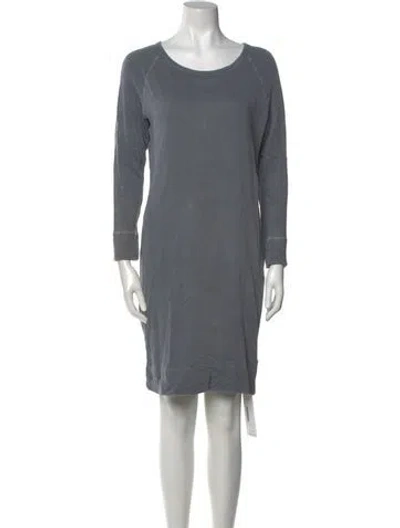 Pre-owned James Perse Scoop Neck Knee-length Dress W/ Tags In Gray