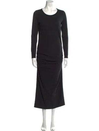 Pre-owned James Perse Scoop Neck Long Dress In Black