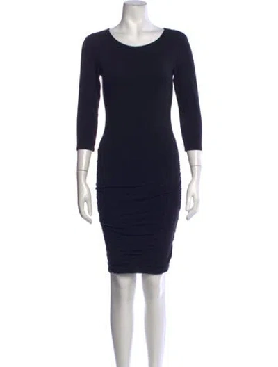 Pre-owned James Perse Scoop Neck Long Dress In Black