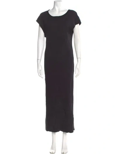 Pre-owned James Perse Scoop Neck Long Dress In Gray