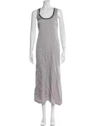 Pre-owned James Perse Scoop Neck Long Dress In Multi