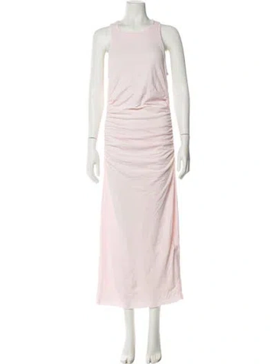 Pre-owned James Perse Scoop Neck Long Dress In Pink