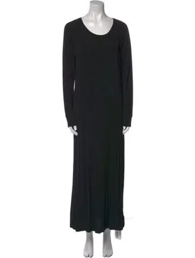 Pre-owned James Perse Scoop Neck Long Dress W/ Tags In Black