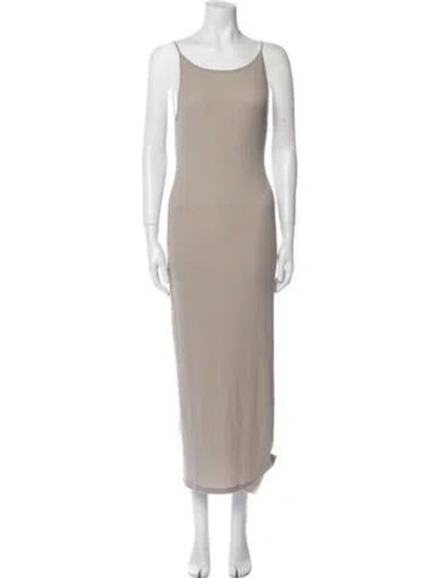 Pre-owned James Perse Scoop Neck Long Dress W/ Tags In Gray