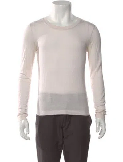 Pre-owned James Perse Scoop Neck Long Sleeve T-shirt In Neutral