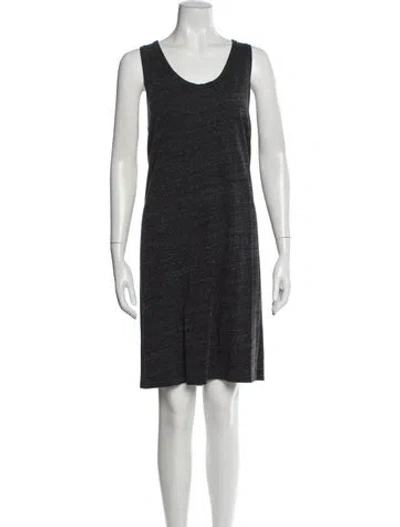 Pre-owned James Perse Scoop Neck Midi Length Dress In Gray