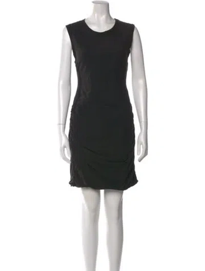 Pre-owned James Perse Scoop Neck Mini Dress In Black