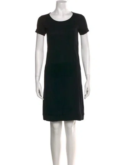 Pre-owned James Perse Scoop Neck Mini Dress In Black
