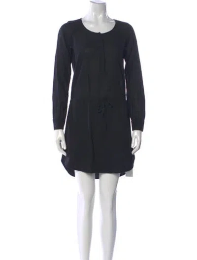 Pre-owned James Perse Scoop Neck Mini Dress In Black