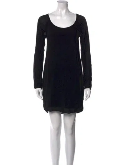 Pre-owned James Perse Scoop Neck Mini Dress In Blue