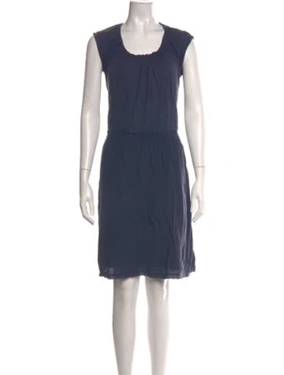 Pre-owned James Perse Scoop Neck Mini Dress In Blue