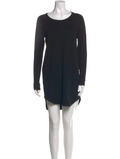 Pre-owned James Perse Scoop Neck Mini Dress In Gray