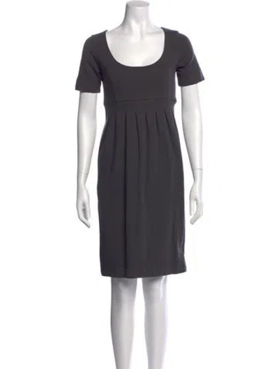 Pre-owned James Perse Scoop Neck Mini Dress In Gray