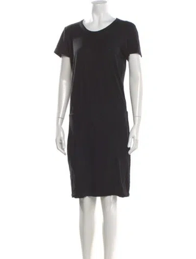 Pre-owned James Perse Scoop Neck Mini Dress In Gray