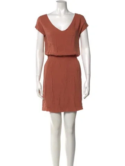Pre-owned James Perse Scoop Neck Mini Dress W/ Tags In Orange