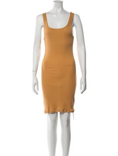 Pre-owned James Perse Scoop Neck Mini Dress W/ Tags In Yellow