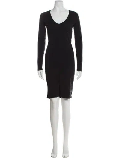 Pre-owned James Perse Scoop Neck Mini Dress In White
