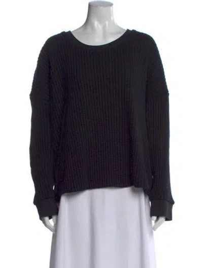 Pre-owned James Perse Scoop Neck Sweater In Black