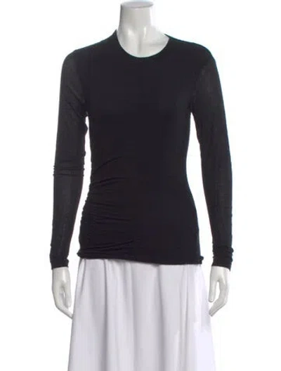 Pre-owned James Perse Scoop Neck Sweater In Black