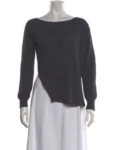 Pre-owned James Perse Scoop Neck Sweater In Blue