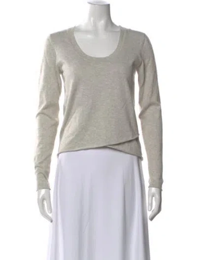 Pre-owned James Perse Scoop Neck Sweater In Gray