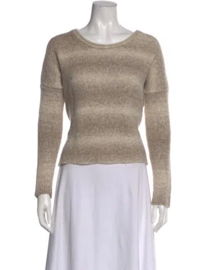 Pre-owned James Perse Scoop Neck Sweater In Neutral