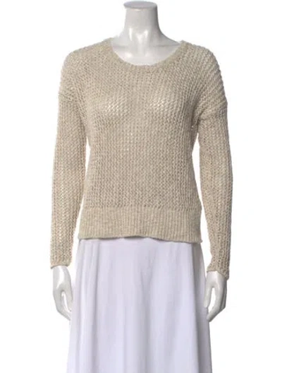Pre-owned James Perse Scoop Neck Sweater In Neutral