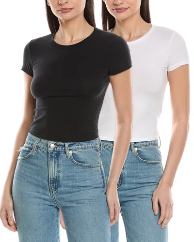 James Perse Set Of 2 Cropped Sport T-shirt In Multi