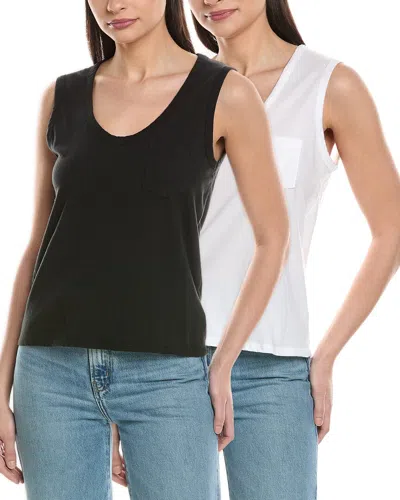James Perse Set Of 2 Pocket Tank In Multi