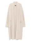 James Perse Chunky-knit Cashmere Marl Coat In Grey