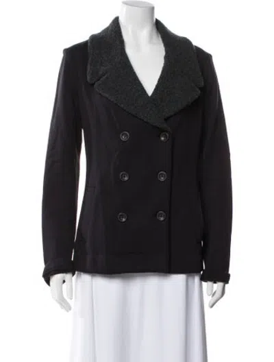 Pre-owned James Perse Shearling Jacket In Black