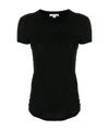 James Perse Sheer Slub Crew Neck Tee In Black
