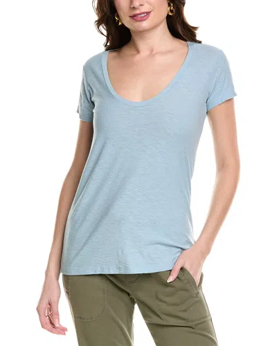 James Perse Casual Slub Cotton-jersey T-shirt In Blue