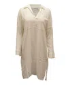 James Perse Shirt Dress In Ivory Viscose In White