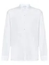 James Perse Long Sleeve Linen Pocket Shirt In White