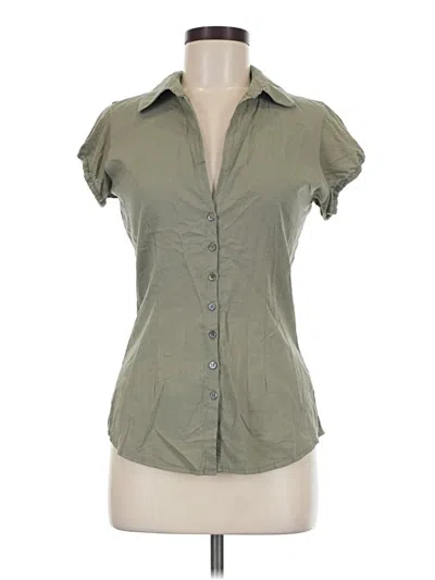 Pre-owned James Perse Short Sleeve Blouse In Green