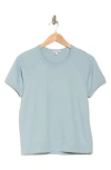 James Perse Short Sleeve Cotton Pullover In Blue