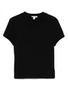 James Perse Short Sleeve Cropped T-shirt In Black