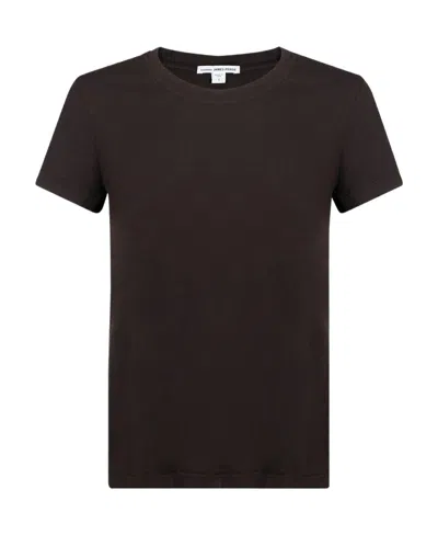 James Perse Short-sleeve Fitted T-shirt In Brown