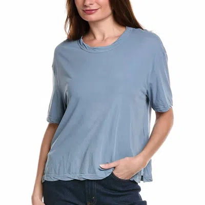 James Perse Short Sleeve High Gauge Fresca Jersey T-shirt In Bluestone Pigment