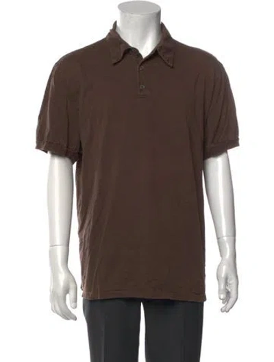 Pre-owned James Perse Short Sleeve Shirt In Brown