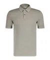 James Perse Short-sleeve Supima-cotton Polo Shirt In Gray