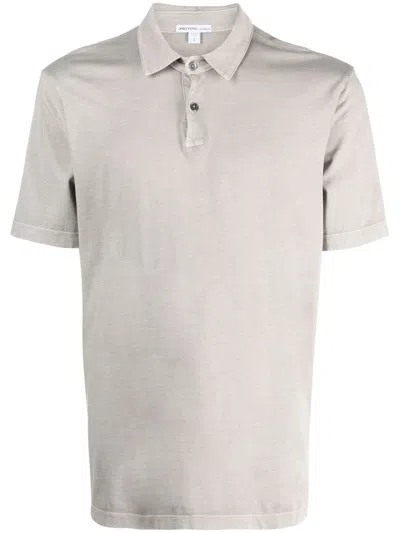 James Perse Revised Standard Polo In Grey