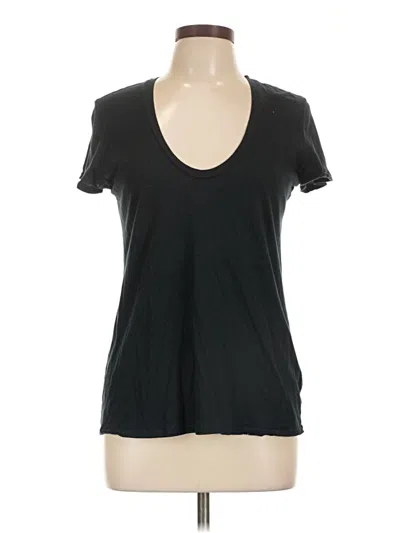 Pre-owned James Perse Short Sleeve T-shirt In Black